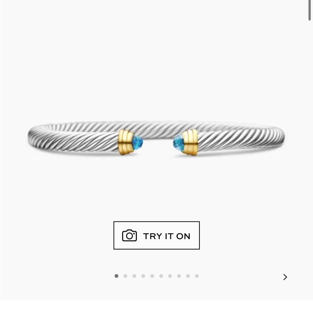 David Yurman Classic Cable Bracelet Blue Topaz